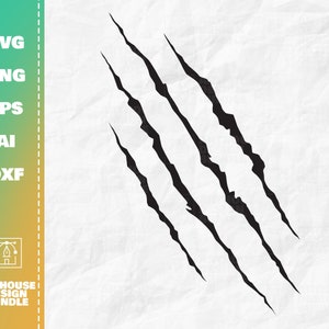 Scratch Mark SVG, Claw Mark svg, Paw Scratches svg, Scrapes svg, Claw Silhouette svg, Tiger Claw svg, Scratches svg, Ripped svg, Claw Decal