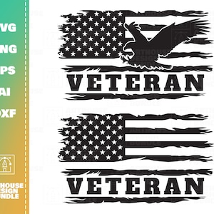 Veterano de la bandera de EE. UU., bandera de veterano svg, veterano svg, 4 de julio svg, padre svg, abuelo svg, camiseta del Día del Padre, bandera estadounidense svg