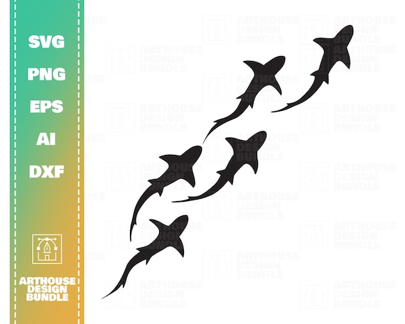 Shark Clipart SVG, Shark Silhouette, Shark Cricut svg, Fish svg, Shark cut file, Shark Week svg, Instant Download svg, Files for Cricut