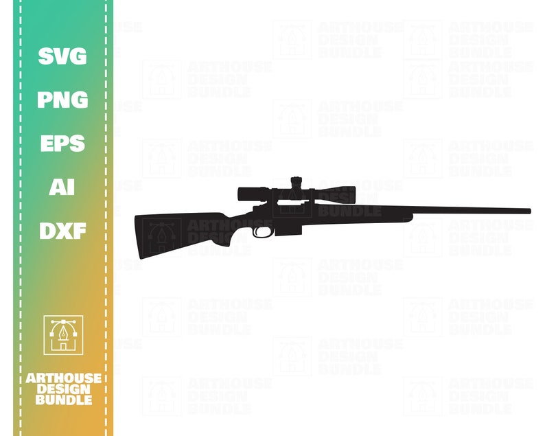 Hunting Rifle SVG Hunting Rifle Cricut Sniper Rifle Clipart | Etsy