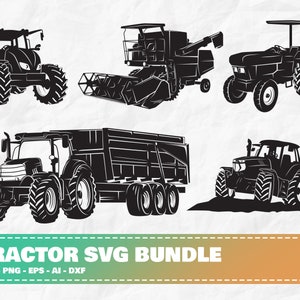 Pacchetto SVG trattore, trattore agricolo in formato SVG, trattore Clipart in formato SVG, trattore Silhouette in formato SVG, mietitrebbiatrice in formato SVG, attrezzatura agricola in formato SVG, camion agricolo in formato SVG