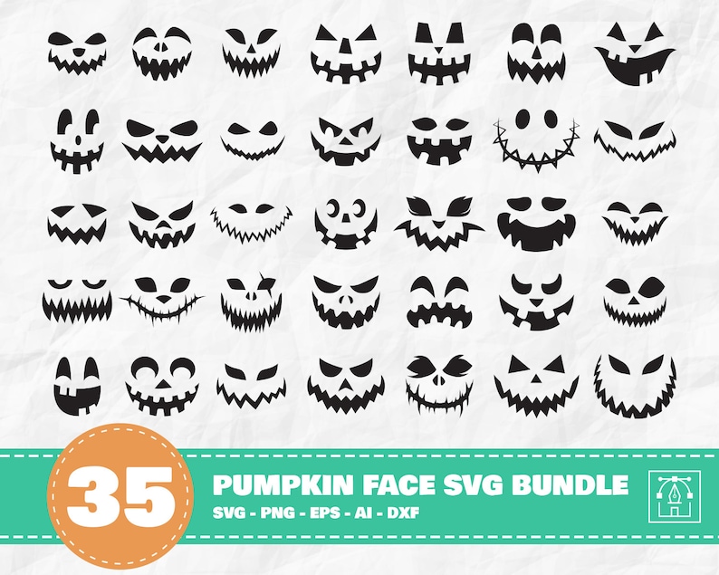Halloween Face SVG Bundle Halloween Svg Halloween Face Svg - Etsy