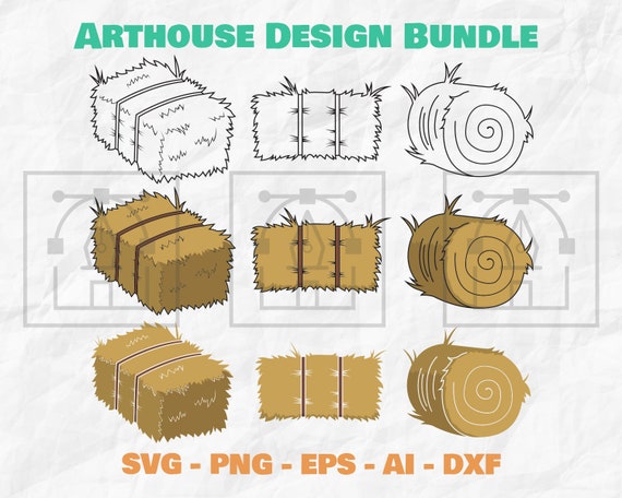 Hay Bales Svg Bundle Hay Bales Clipart Hay Bale Silhouette Etsy