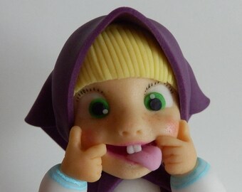 Fondant topper Masha