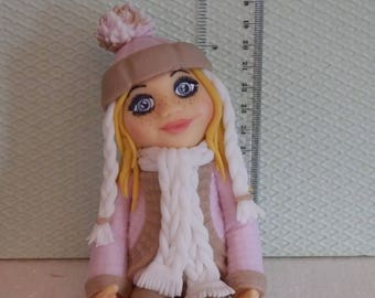 Topper de pastel Fondant, muñeca 3d