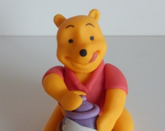 Fondant pastel topper Pooh oso