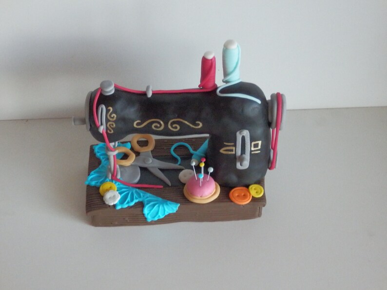 Fondant cake topper sewing machine retro Etsy