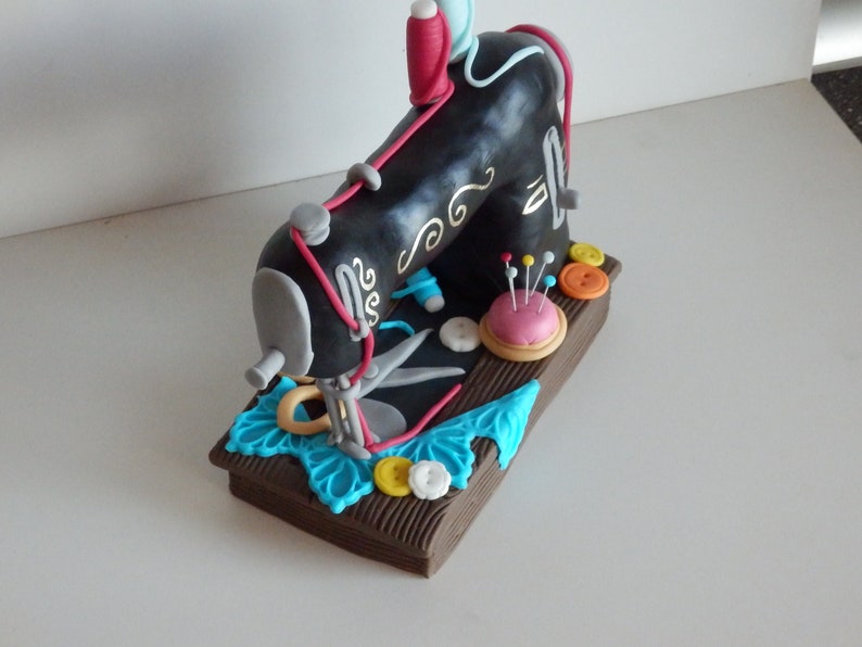 Fondant Cake Topper Sewing Machine Retro Etsy