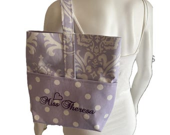 Sac cabas club de lecture à monogramme avec porte-bouteilles