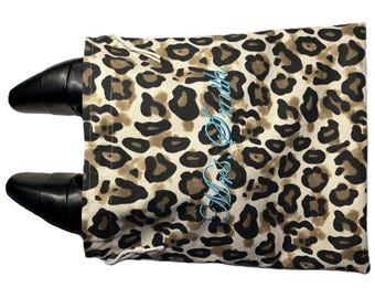 Sac à chaussures de voyage personnalisé Dayo Topaz : rangement pour chaussures à monogramme, cadeau brodé sac à chaussures de voyage pour chaussures de voyage