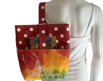 Sac cabas club de lecture à monogramme avec porte-bouteilles