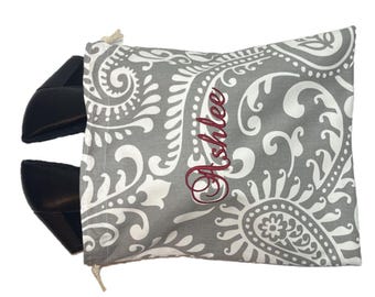 Sac à chaussures de voyage personnalisé : rangement pour chaussures à monogramme, cadeau brodé sac à chaussures de voyage pour chaussures de ville sac de transport pour sac à chaussures de voyage