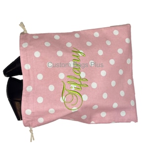 Personalized Travel Shoe Bag: Monogrammed Shoe Storage, Embroidered Gift Travel Shoe Bag for Dressed Shoe Carry Bag for Travel Shoe Bag