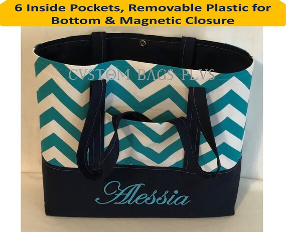 beach bag with inside pockets