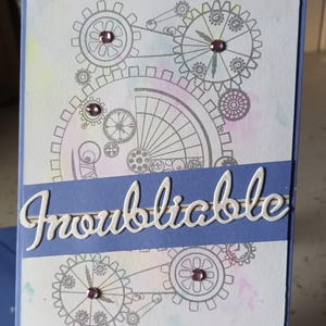 Carte de vœux engrenages "Inoubliable"