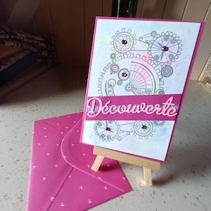 Carte de vœux engrenages "Découverte"