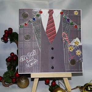 CARTE VŒUX  NOEL Masculine Costume de fête