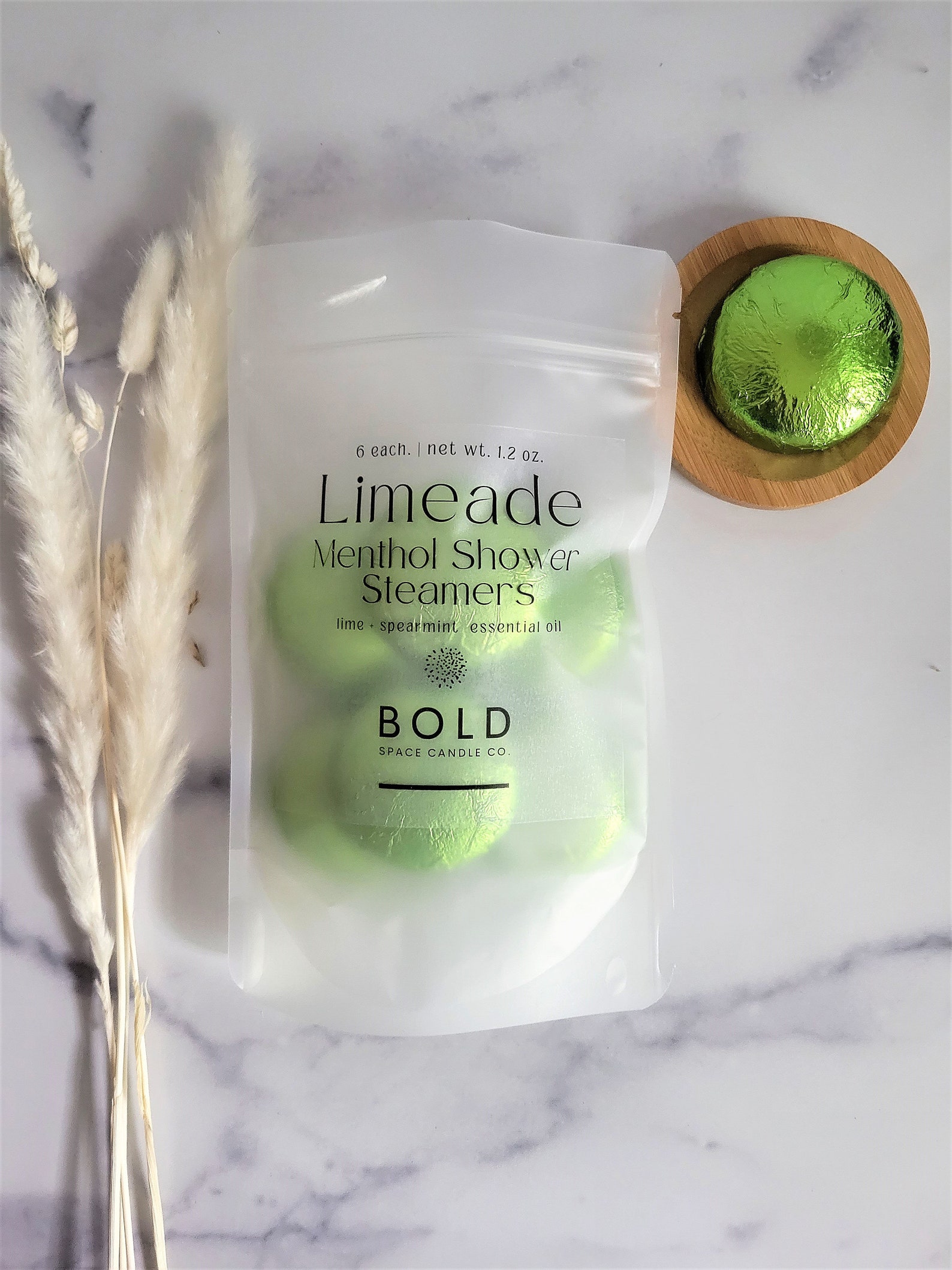 Lime & Spearmint Shower Steamer Essential Oils Handmade 6 Pack Self