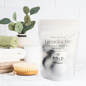Lavender Peppermint Shower Steamers: Headache Relief, Menthol Crystals