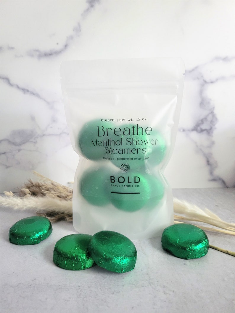 Breathe Shower Steamers Menthol Crystals Peppermint & Eucalyptus