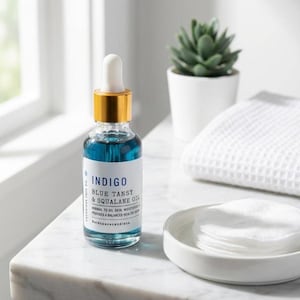 Blue Tansy Squalane Face Serum: Natural Oil for Glowing Skin (1 oz) image 2
