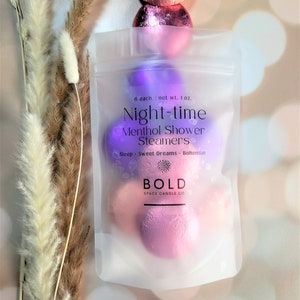 Night-Time Shower Steamers 6-Pack: Aromatherapy Sleep Aid with Essential Oils