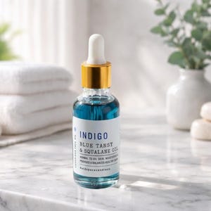 Blue Tansy Squalane Face Serum: Natural Oil for Glowing Skin (1 oz) image 1