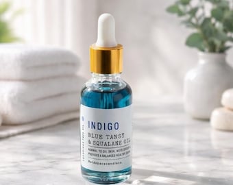 Blue Tansy Squalane Face Serum: Natural Oil for Glowing Skin (1 oz)