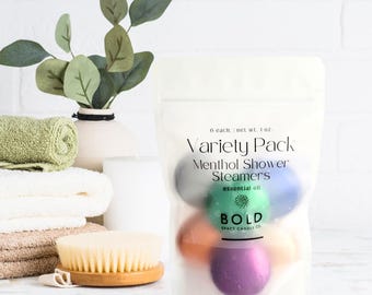 Aromatherapy Shower Steamer Variety Pack: Essential Oils & Menthol