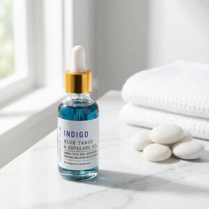 Blue Tansy Squalane Face Serum: Natural Oil for Glowing Skin (1 oz) image 5
