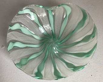 Murano Zanfirico Bowl/Murano Venetian Bowl/ Italian Art Glass