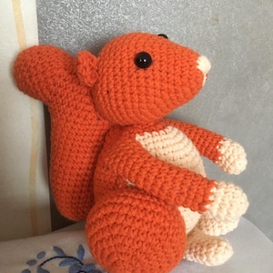 Handmade squirrel soft toy crochet