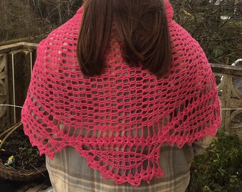 Châle alpaga fait main au crochet