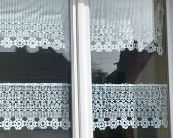 Handmade cotton curtains crochet