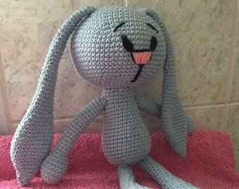 Handmade crochet rabbit cuddly toy