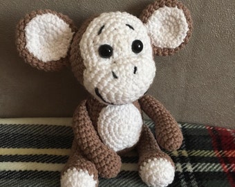 Hand-made crochet Plushie toy monkey