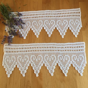 Pair of handmade curtains or cantonnières