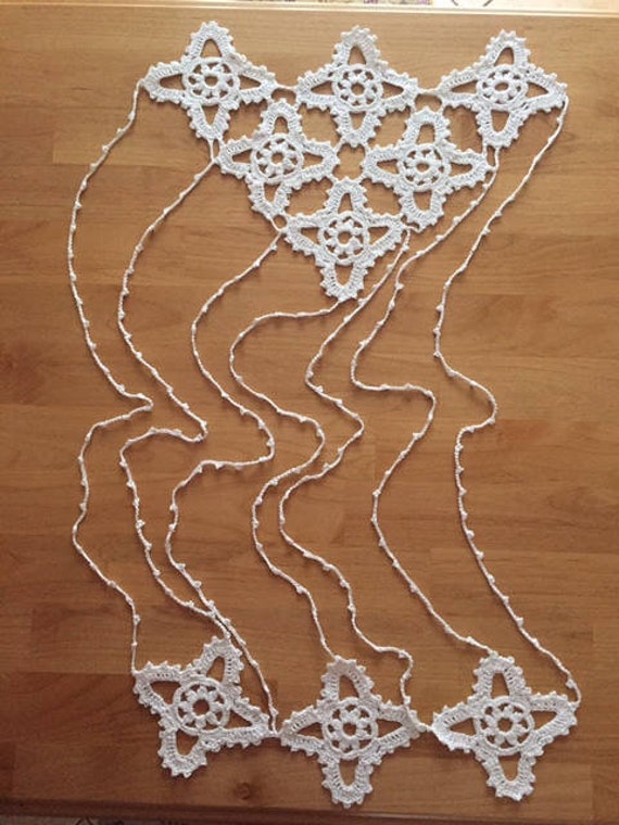 Paire de Rideaux Fait Main Au Crochet