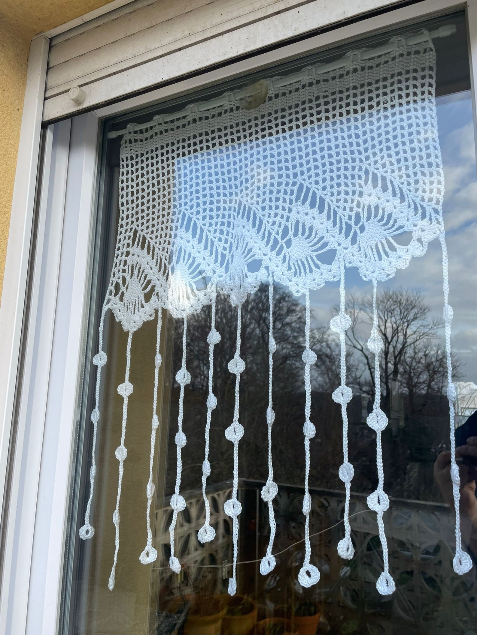 Rideau De Fenêtre En Coton Crocheté Main - Style Rustique Vintage, Dimensions 40x150 Cm, Couleur Beige, Pour Cuisine Ou Chambre - 8