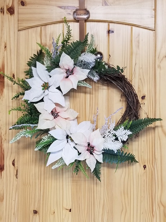 Handmade Products Home Décor Blue Christmas Cemetery Wreath Cemetery