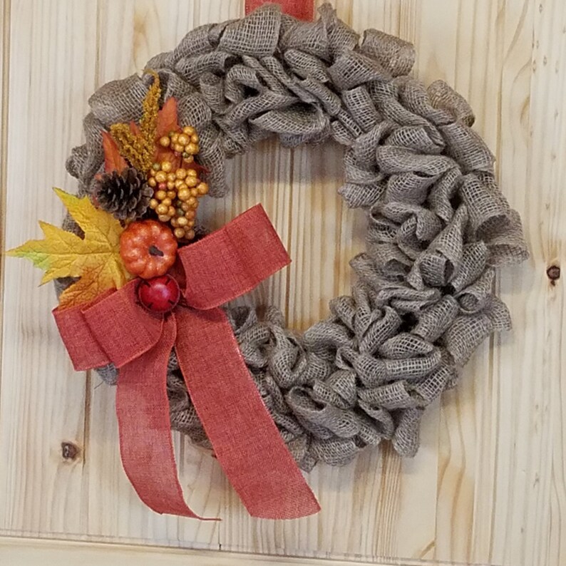Autumn Wreath Harvest Wreath Fall Wreath Burlap Wreath