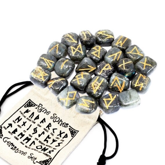 Set de 25 Runes en Labradorite