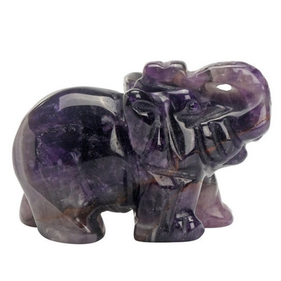 statuette Éléphant en Améthyste 5cm