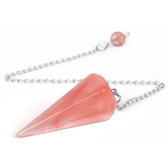 Pendule Facette Quartz Cerise