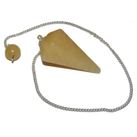 Pendule Facette Calcite Orange
