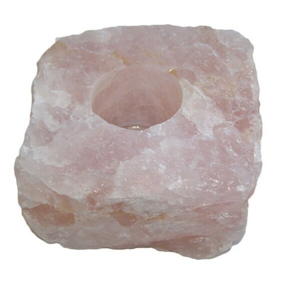 Bougeoir en Quartz Rose