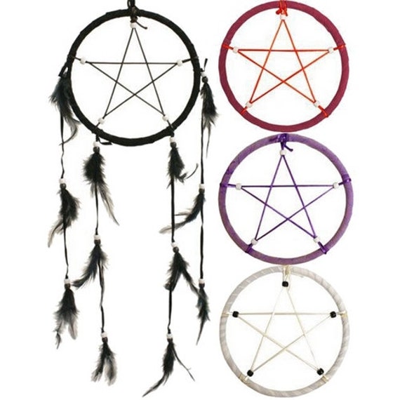 Attrape-Reves | ou Dreamcatcher Pentagramme 16cm - Coloris Au Choix