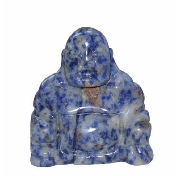 statuette Bouddha Chinois Rieur en Sodalite 5cm