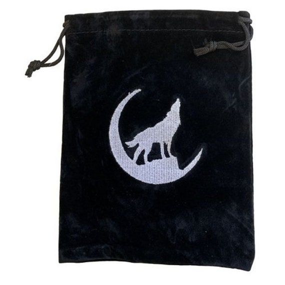 Sac de Rangement Pour Tarot - Loup Sous La Lune