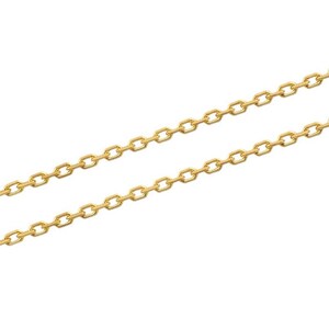 Cable link chain 3x2mm 1m choice: gold or silver plated Plaqué or